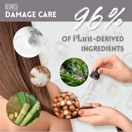 Botanist Sulfate Free Shampoo for Color Treated Hair, Organic Shampoo for Women & Men with Collagen, Ceramide, Keratin & Jojoba Seed Oil from Japan, Freesia & Cassis, DAMAGE CARE15.5 Fl Oz, 2EA
