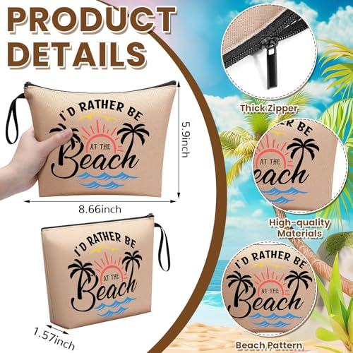 20 Pcs Bulk Beach Makeup Bags - Summer Beach Accessories Toiletry Cosmetic Pouch Zipper Bags, Cruise Travel Essentials Survival Kit Gifts Party Favors for Women Teens Clients Friends