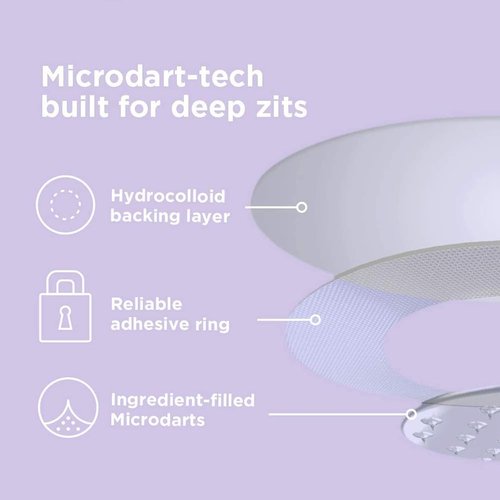 ZitSticka Hyperfade Microdart Pimple Patch, Hydrates & Evens Skin Tone, With Hyaluronic Acid & Vitamin C for Clear, Smooth-Looking Skin (12 Count)