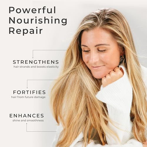 CIBU Repair Strengthening Mask - Hydrating for Damaged Hair - Keratin and Almond Moisture Hair Mask - 12oz