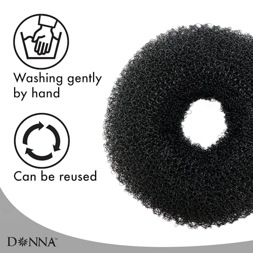 Donna Mesh Hair Donut Bun Maker, 1PC - Elegant Hair Accessories for Women, Premium Hair Accessories, Effortless Hair Bun Maker for Stylish Updos and Perfect Hair Donut Jumbo Size