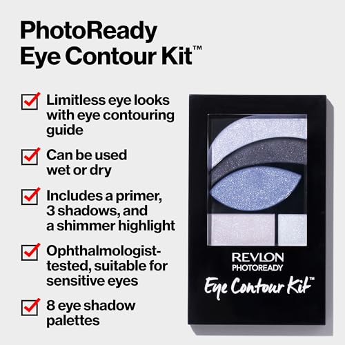 Revlon Eyeshadow Paette, PhotoReady Eye Makeup, Creamy Pigmented in Blendable Matte & Shimmer Finishes 505 Impressionist, 0.01 Oz
