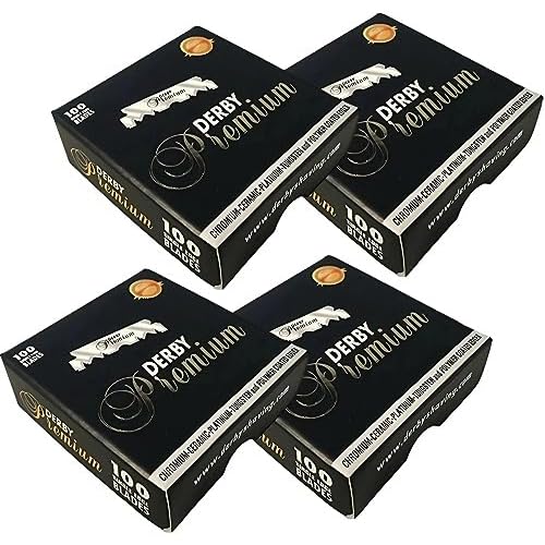 400 "Derby Premium" Single Edge Razor Blades for straight razor