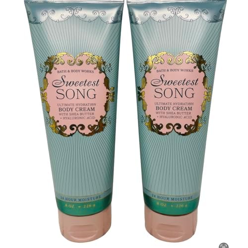 Bath & Body Works Women's Sweetest Song Ultimate Hydration Body Cream 8 Ounces Pack of 2