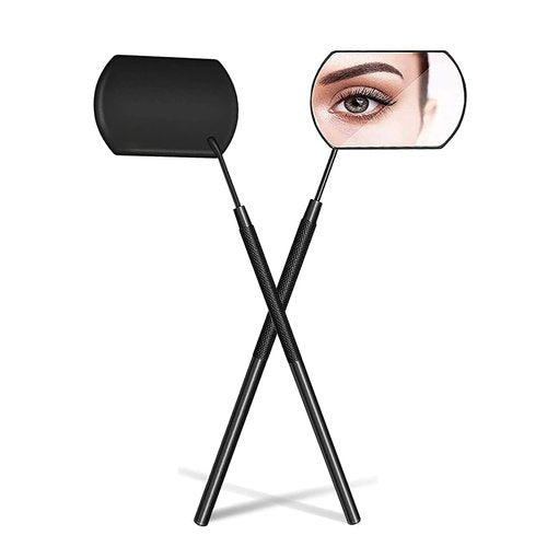 BUCICE Lash Mirror for Eyelash Extensions, Detachable Black Stainless Steel Makeup Mirror