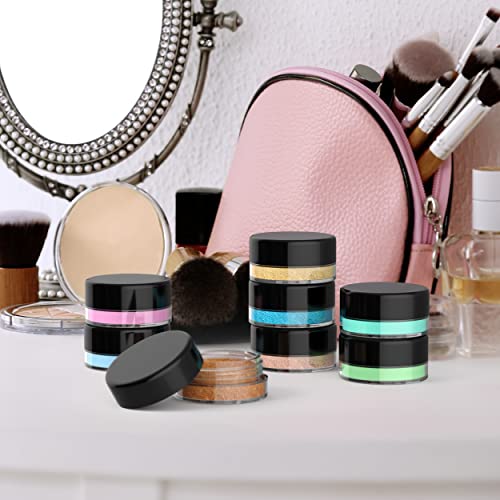 Houseables Sample Containers, Sample Jars, Lip Balm Containers, Mini Jars with Lids, Small, Empty for Makeup, Powder, Gloss, Cosmetic, Tiny, Chapstick, Dab, Wax, Scrub, Little, Plastic, 3 Gram, 200PK