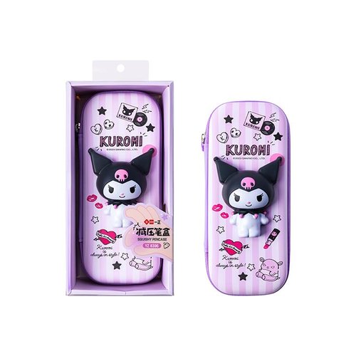 Lovely Cute Kawaii Multipouch with 3D Squishy Design – Squishy Pencil Case, Cosmetic Pouch, Makeup Brush Holder, Mini Travel Bag, Multipurpose Organizer (Purple)