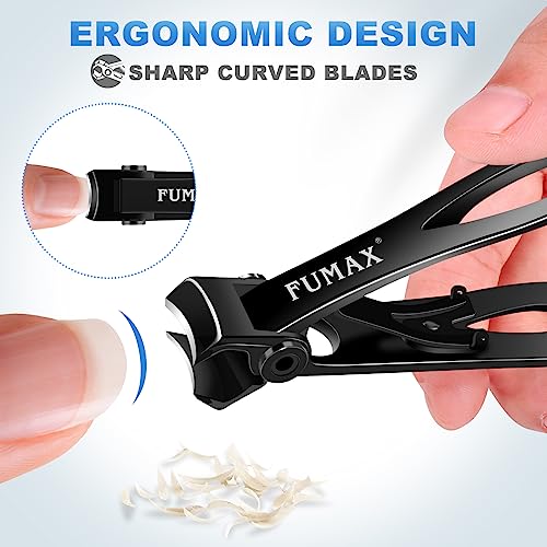 Toenail Clippers for Seniors Thick Toenails, Heavy Duty Large Nail Clippers with 15mm Wide Jaw Opening, Long Handle Toe Nail Clippers for Thick Nails Gifts for Men, Seniors Women