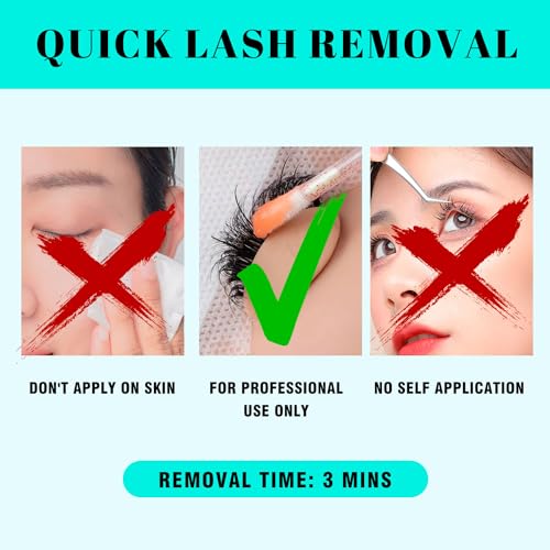 VAVALASH Lash Remover For Lash Extensions Eyelash Extension Cream Remover Low Irritation Cream Remover for Sensitive Skin Fast Dissolution Professional Eyelash Extensions Salon Use(15g)