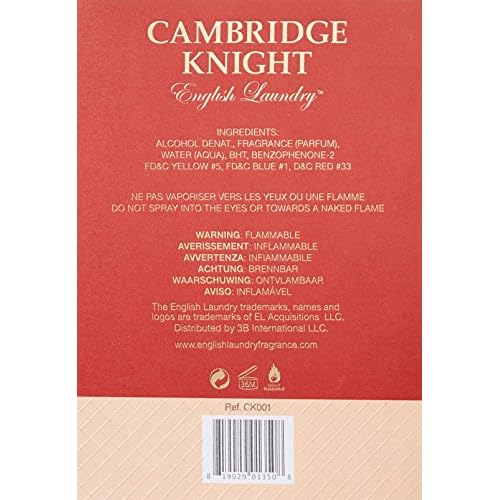 English Laundry Cambridge Knight Eau de Parfum, 3.4 Fl Oz