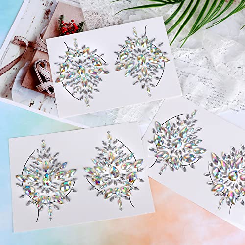 50 Sets Rhinestone Body Jewelry Stick On Crystal Costume Tattoo Nipple Crystal Gem Stones Bindi Stickers