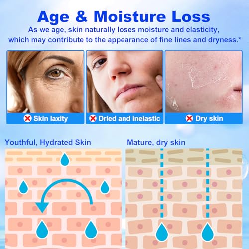 100% Pure Hyaluronic Acid Powder for Face & Joints, Dual Molecular Weight for Deep Hydration, Anti-Aging, DIY Serum Ingredient, Fragrance-Free, Vegan, 1 Scoop = 1 Bottle of Essence, 3.52 Oz