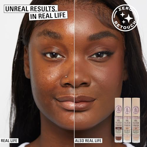 Revolution, IRL Filter Finish Concealer, Full Coverage, Oil-Free, Long-Lasting & Lightweight Formula, Infused with Hyaluronic Acid, Vegan & Cruelty-Free, C1, 0.21 oz