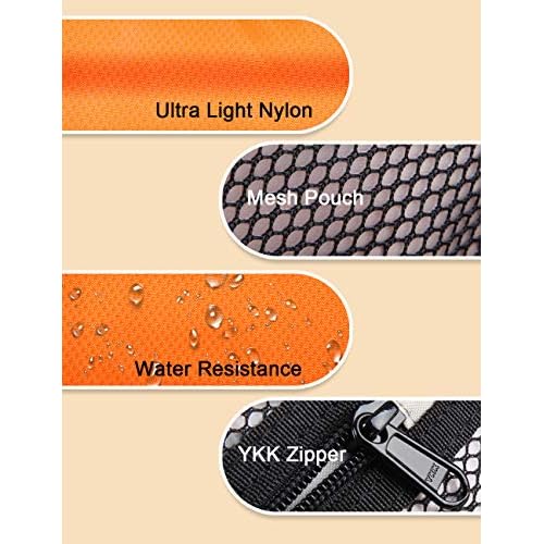 GOX Travel Toiletry Bag Dopp Kit Case for Men Multifunction Packing Organizer Pouch(Orange/Grey)