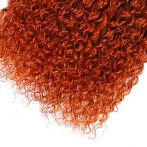 Color 350 Bundle Ginger Curly Wave Human Hair Bundles Orange Hair Weave Color 350 Orange Kinky Curly 3 Bundles 12 14 16 Inch Ginger Bundle 300G