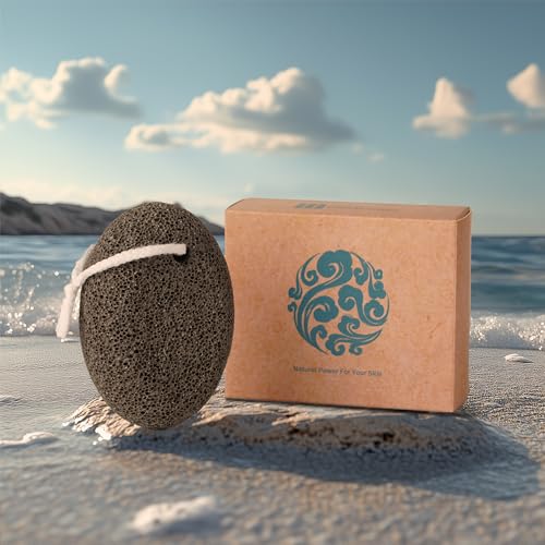 Extra Thick Pumice Stone for Feet and Hands ? Ergonomic, Durable Natural Foot File ? Gray, 3.9x2.8x1.6 in ? Ideal for Cracked Heel Treatment,Callus Remover for feet&Dead Skin Exfoliation