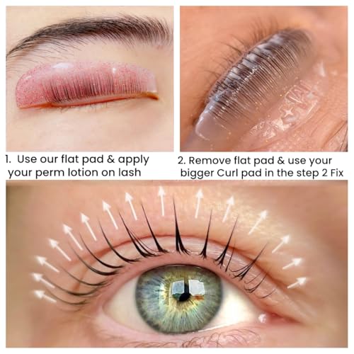 Asian Flat Shields 1mm Thin Lash Lift Pad For NO.1 Perm Soften Eyelashes 100% Korean Glueless Pads Glueless Lash Lifting Shield For Salon Usage Flatter Rods For Perming Lashes Thoroughly (Hot Pink)
