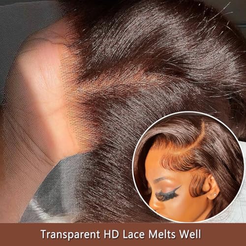 30 Inch Chocolate Brown Lace Front Wig Human Hair Body Wave 13x6 HD Lace Front Wigs Pre Plucked 4# Colored Brown Wig Human Hair Wigs For Black Women