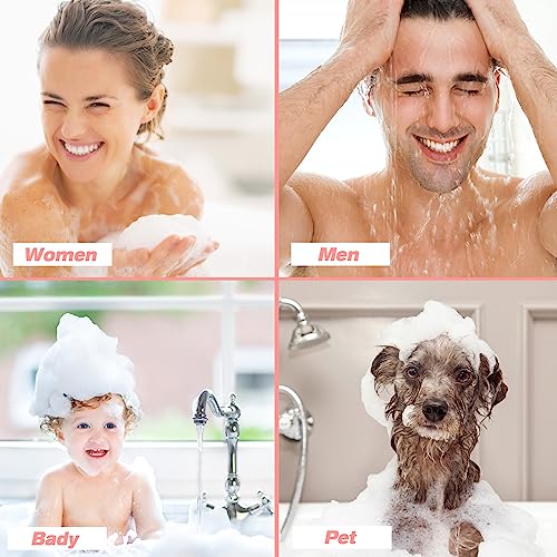 2PCS Silicone Body Scrubber, Loofah for Women, Gentle Exfoliating Shower Cleaner Bath Brush, Rubber Body Wash Deep Cleaning & Exfoliator & Massage, Travel-Friendly for Bathroom