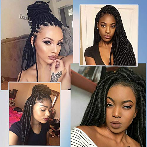 Callia Dreadlock Crochet Hair 14 Inch Dreadlocks Crochet Braids Faux Locs Crochet Hair for Black Women 6 Packs Crochet Dreadlocks Bomba Faux Locs Dread Synthetic Dreadlocks Braids 4#