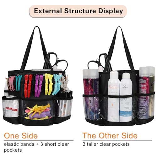 CUBETASTIC 2-Piece Hairstylist Travel Bag Set: Large Capacity, Heat Resistant, Professional Makeup & Waterproof Shower Bag