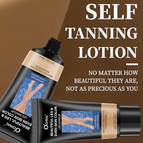 2PCS Leg Makeup Waterproof No Transfer, Leg Vein and Body Cover up Makeup for Tattoo Cover Up/Black Skin, Long Last Body Foundation (Fairest Glow, #01)