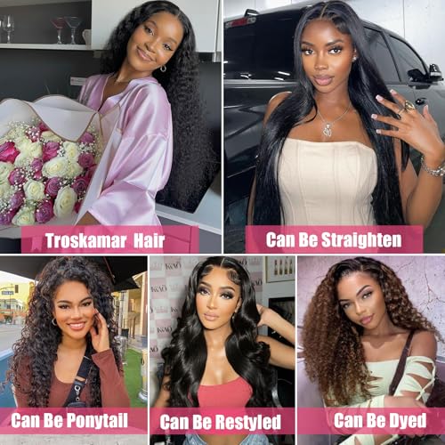 Deep Wave Bundles Human Hair 12A Brazilian Curly Human Hair 3 Bundles for Black Women 20 22 24 Inch 100% Unprocessed Wet and Wavy Bundle