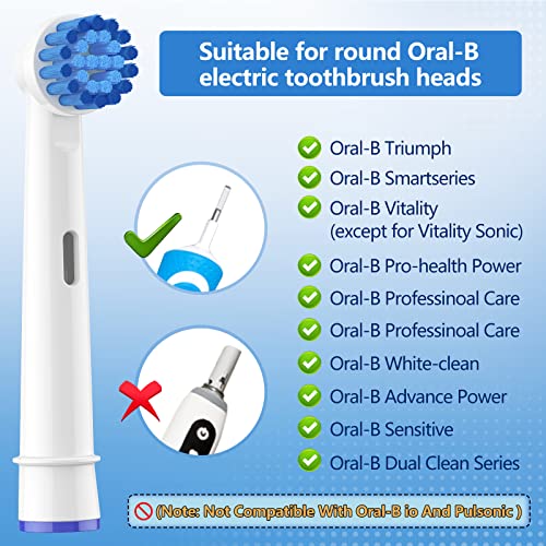 Sensitive Replacement Brush Heads for Braun Electric Toothbrush, Soft Bristles Provide A Comfortable and Gentle Brushing Experience for Sensitive Gums, Pack of 8