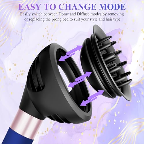 Diffuser Attachment for Dyson Airwrap, Wave Curl Diffuser With Dome Diffuse Dual Mode Attachment Compatible With Airwrap HS01/05/08, Replacement Part for No.974149-01 for Curly Coily Wavy Hair