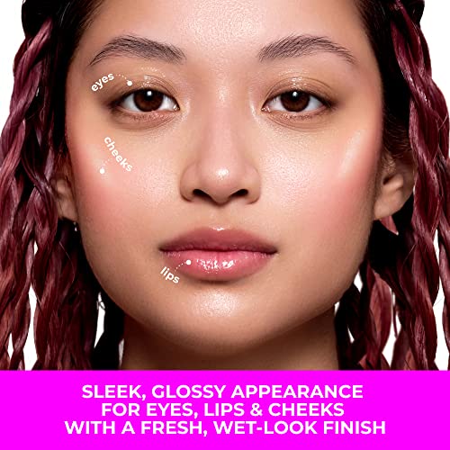 Lamel The Myth of Utopia KIT Lip Gloss - Eye gloss Base for All Shades - Glimmer - For Face & Body - 16 Colors Eyeshadow Palette - Waterproof, Smoodge-proof,Long-Lasting (Eyegloss Utopia)