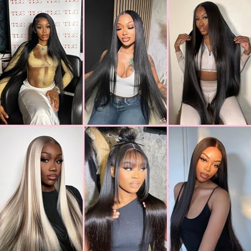 Beauty Queen 16A Brazilian Straight Bundles Human Hair (20 22 24 Inch) 100% Unprocessed Straight Human Hair Quick Weave Hair 3 Bundles Thick Remy Virgin Hair Extensions Natural Color