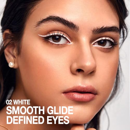 evpct White Eyeliner Pencils for Eyes, Bright White Nude Under Eye Liner Pencil Makeup Waterproof Smudge Proof, Colored Gel Waterline Eyeliner Liquid, Face Paint Stick Lipstick Pen Halloween Makeup