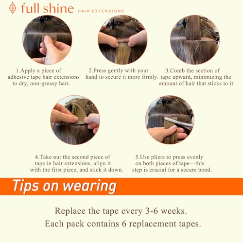 Full Shine Black Tape in Extensions Real Human Hair Color 1 Jet Black 26Inch Invisible Tape in Hair Extensions 100G 40PCS Soft Remy Seamless Add Length for Women