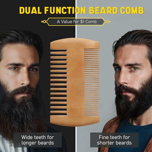 MEKER Beard Balm, Beard Softening Leave-in Balm with Brush, All-Natural Anti-Itch, Organic Beard Conditioner for Softening, Stops Itch, Grows, 3.52 OZ