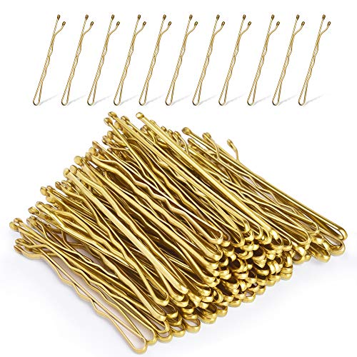 MORGLES Blonde Hair Bobby Pins, 120PCS 2Inches Gold Hair Pins for Women with Box