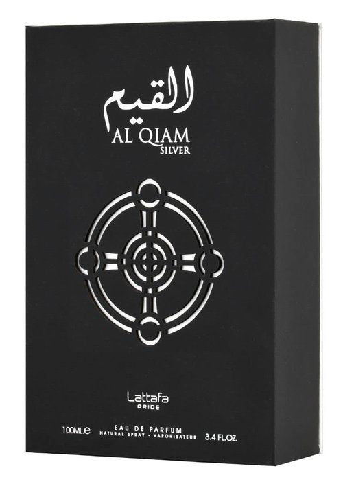 Lattafa Perfumes Al Qiam Silver for Unisex Eau de Parfum Spray, 3.4 Ounce