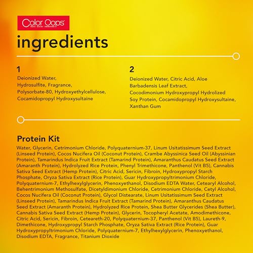 Color Oops Extra Conditioning Hair Color Remover and Protein Kit Bundle, Dye Remover Processes in 20 Minutes, Safely Removes Permanent & Semi-Permanent Dye, Protect & Repair Hair