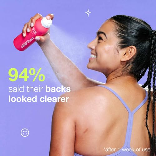 Dermalogica Clear Start Clarifying Bacne Spray, Back Acne Treatment Spray for Body Breakout - Pore Clearing, Preventing Pimple with Salicylic Acid, Witch Hazel, Tea Tree Oil, All Skin Type, 6 fl oz