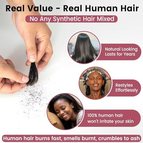 13x6 Lace Frontal, 0.12mm Ultra-Thin Invisible Transparent HD Swiss Lace Pre Plucked with Baby Hair Small Single Knots Ear to Ear Frontal Closure Natural Hairline Free Part 18 Inch