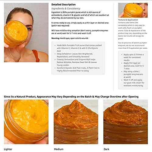 L&I Apothecary 4 fl. Oz. Arista Pumpkin Enzyme Mask - Exfoliating mask for Uneven tone, Fine lines and Dullness. Clarifying mask.