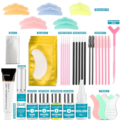 Lash Lift Kit for Eyelash Perm: Natural Lash Curling & Lifting - Salon Quality DIY Instructions Eyelash Lift Kit at Home