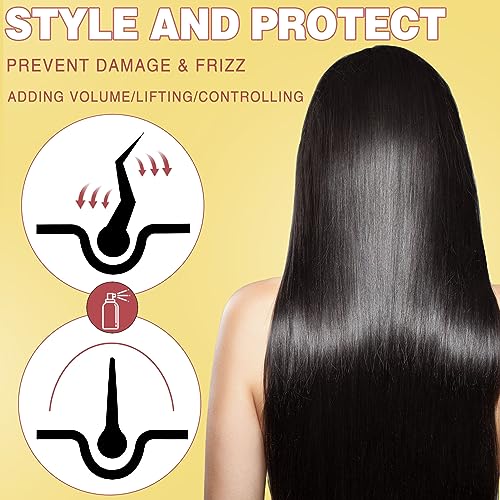 WOZUTUNT Heat Protectant Spray for Hair - Coconut- Thermal Protector Spray - Paraben & Dye Free Travel Size - 3.4fl oz