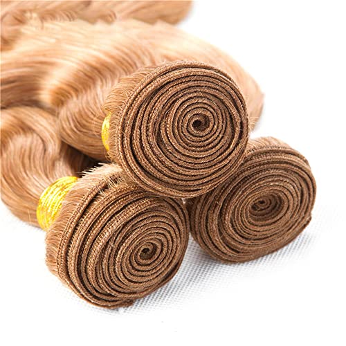 Brown Body Wave Bundles Color 30 Human Hair Bundle 8A Brazilian Virgin Remy Hair 3 Bundles 26 26 26 Inch Light Brown Hair Extensions