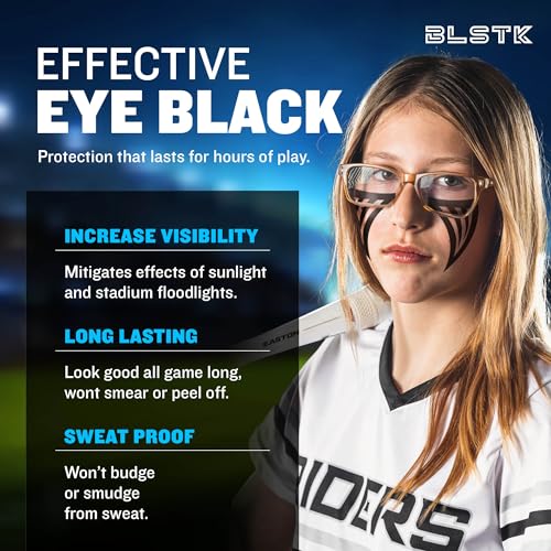 Sports Eye Black Temporary Tattoos (Phoenix - 24 Pack) Made in The USA No Grease, No Mess, Fast Application Eye Black Accessories for Football, Baseball, Softball, Lacrosse & More