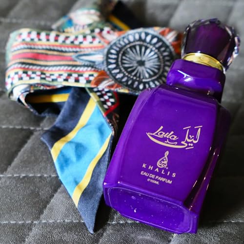 Maison d'Orient Laila Eau de Parfum 3.4 oz - Oriental Womens Perfume with Rose Woody Citrus Leather Labdanum Musk and Amber Notes loved for its long lasting trail and compliment catching aroma