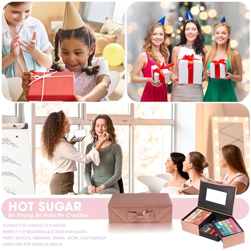 Hot Sugar Girls Makeup Kit for Teenagers, Beginner Makeup Gift Set for Women Full Makeup Kit (Bronze)
