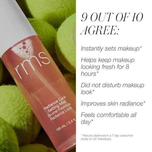 RMS Beauty Radiance Lock Setting Mist ? Hydrating Makeup Setting Spray, Dewy Finish, Long-Lasting Makeup Fixer, Skin Soothing Botanicals, Refreshing Face Mist, 2 fl oz
