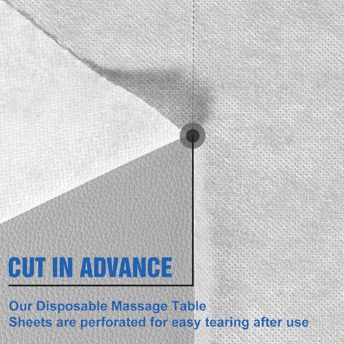 Disposable Bed Sheets 31" x 71" Massage Table Covers Non Woven Fabric Massage Bed Sheets Breathable Bed Cover for Spa Massage Beauty Tattoos Waxing Table (White-300Pcs)