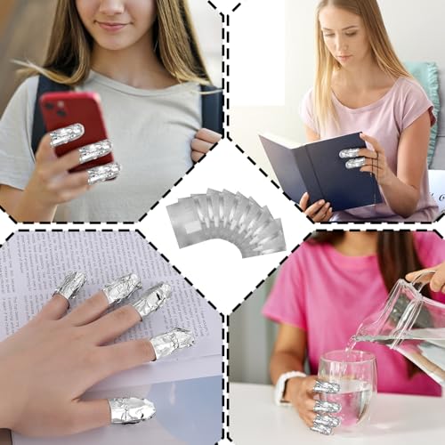Giantree 100 Pcs Nail Foil, Nail Polish Remover Gel Nail Foil Wraps for Nails, Soak Off Foils Cotton Pads Gel Polish Remover for Soak off Gel Polish Removing at Home(100PCS)