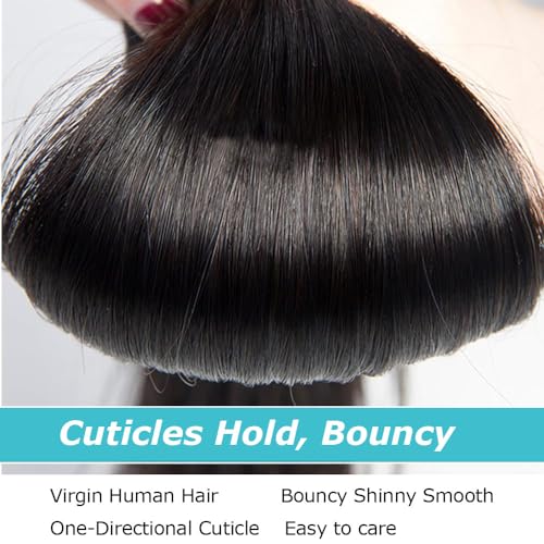 Straight Hair Bundles 13A Brazilian Virgin Human Hair Bundles Straight 26 28 30Inch 100% Unprocessed Virgin Human Hair Natural Black
